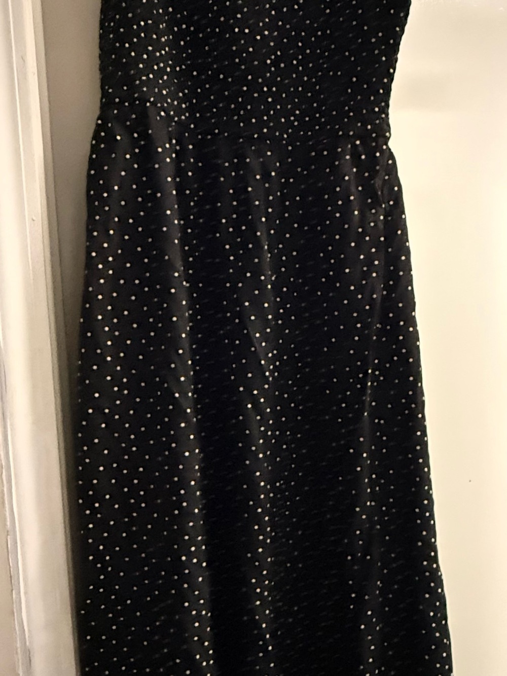 Black Polka Dot Evening Dress - Elegant Women's Dress